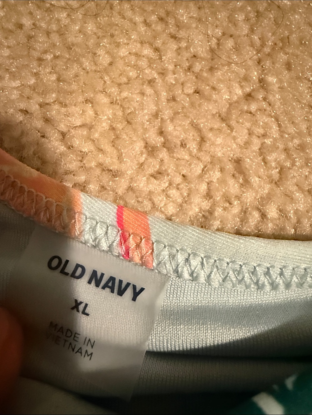 Old Navy Tropical Flamingo Print Bikini Top - Green & Pink - Picture 3 of 7